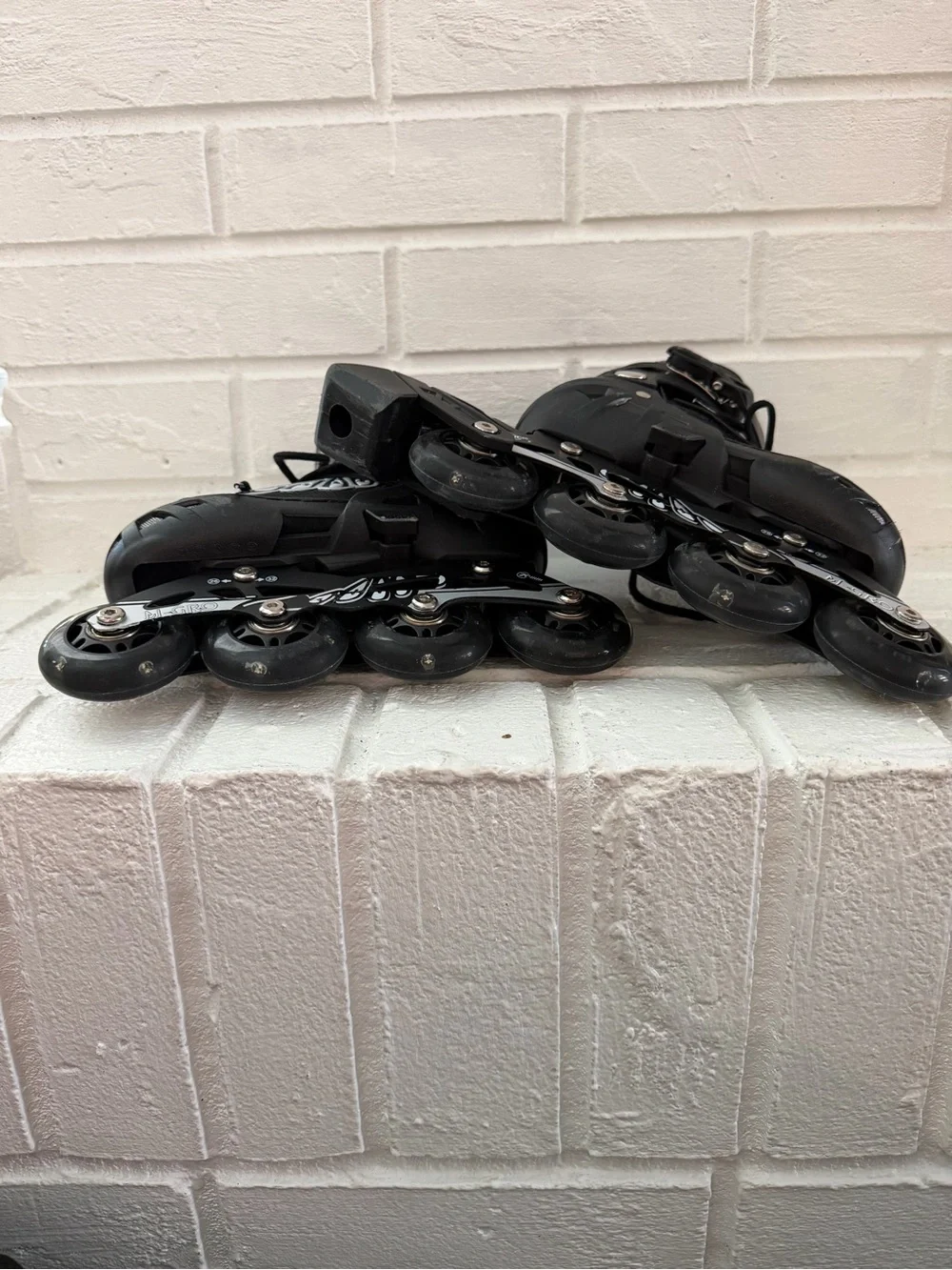 Kids Black Inline Roller Skates